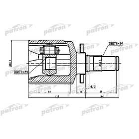 

Шрус внутренний Patron PCV1773