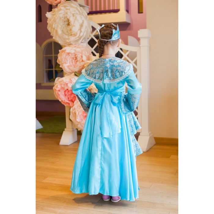 Карнавальный костюм "Принцесса", подъюбник, платье, корона, р-р M, 120-130 см, 7-9 лет