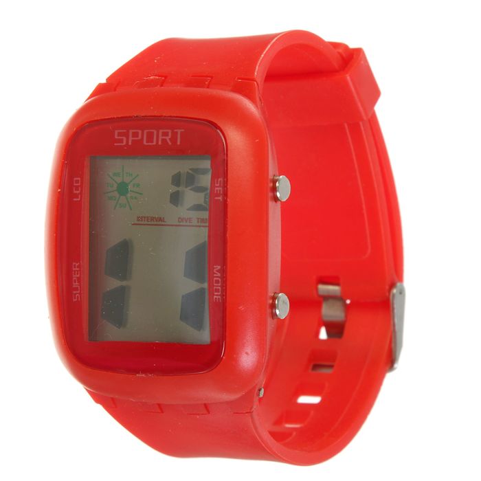 Часы наручные женские, электронные,сил. ремешке, циферблат прямоугольник,микс