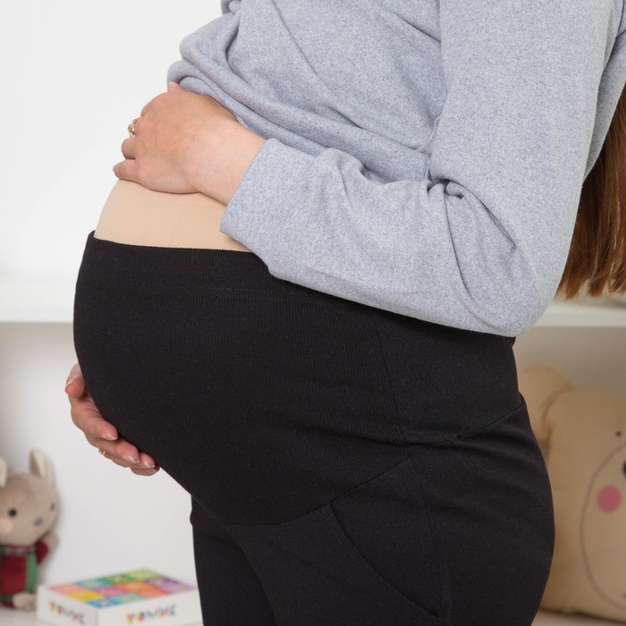 Бриджи домашние для беременных (высокие), р-р L, цв.чёрный