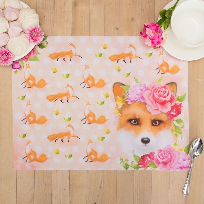 Салфетка на стол "Лиса" 30*40 см, 100% п/э, оксфорд 420 г/м2