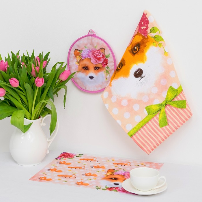 Салфетка на стол "Лиса" 30*40 см, 100% п/э, оксфорд 420 г/м2