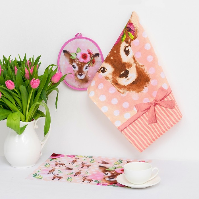 Салфетка на стол "Олень" 30*40 см, 100% п/э, оксфорд 420 г/м3
