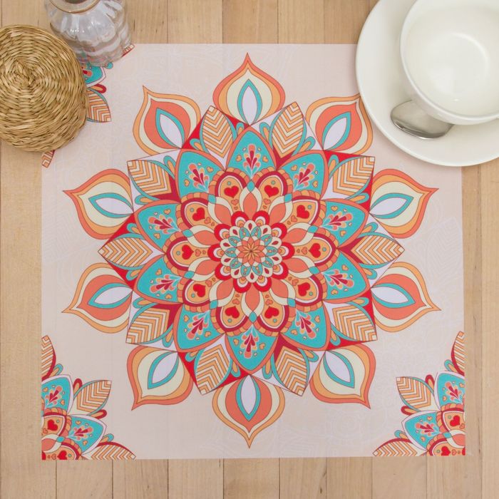 Салфетка на стол "Мандала" 30*30 см, 100% п/э, оксфорд 420 г/м2