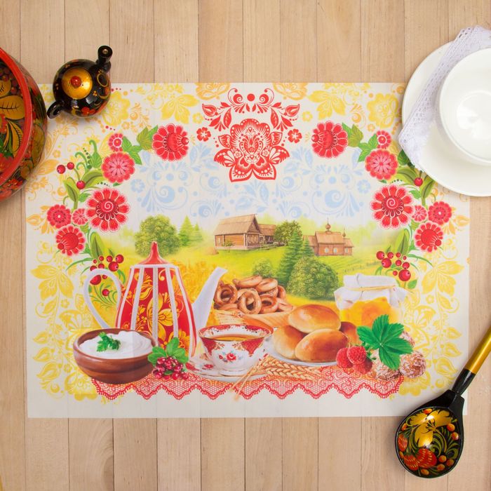 Салфетка на стол "Русская" 30*40 см, 100% п/э, оксфорд 420 г/м2