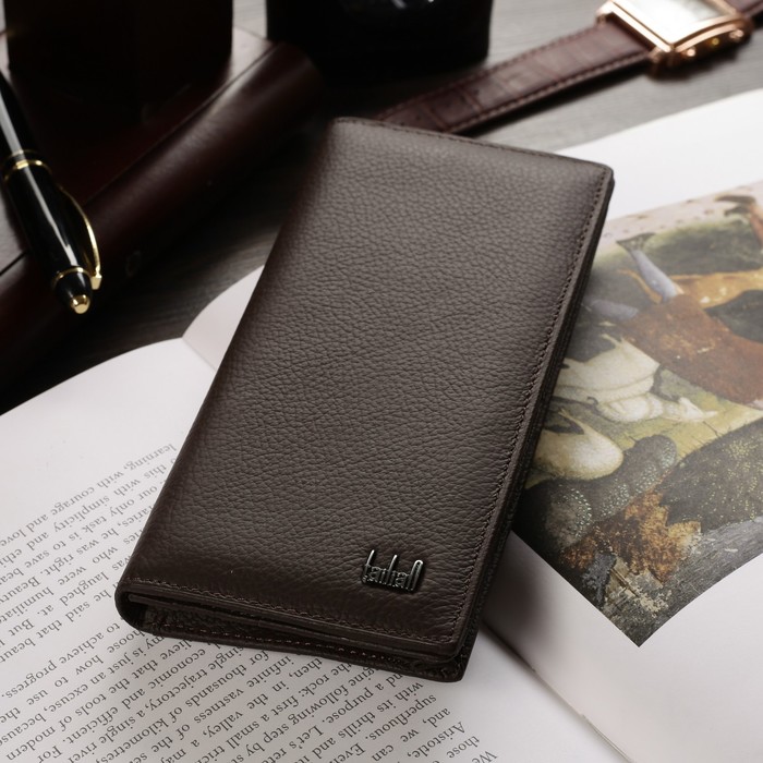 Портмоне мужское, 4 отдела, для карт, цвет кофе