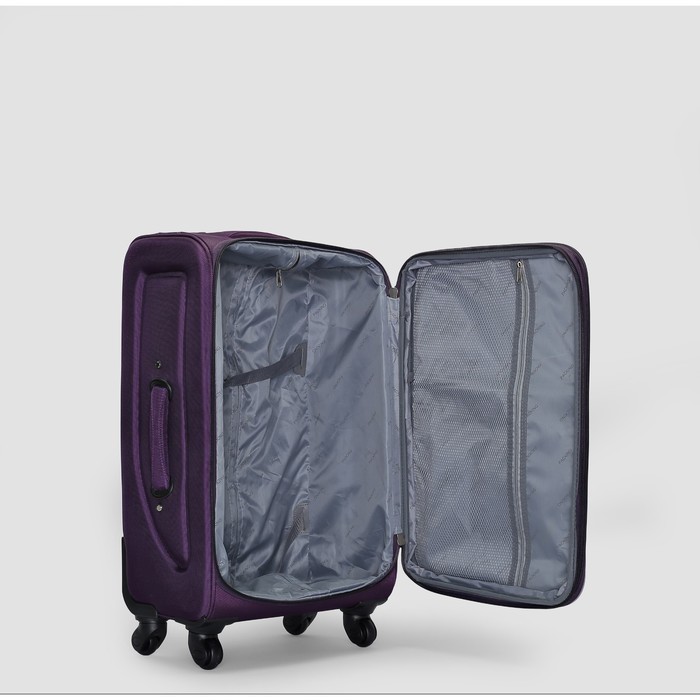 Чемодан средний с расширением, 24", 64 л, 1 отдел, 2 наружных кармана, 4 колеса, кодовый замок, цвет сиреневый