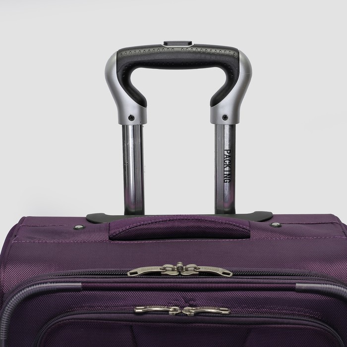 Чемодан средний с расширением, 24", 64 л, 1 отдел, 2 наружных кармана, 4 колеса, кодовый замок, цвет сиреневый