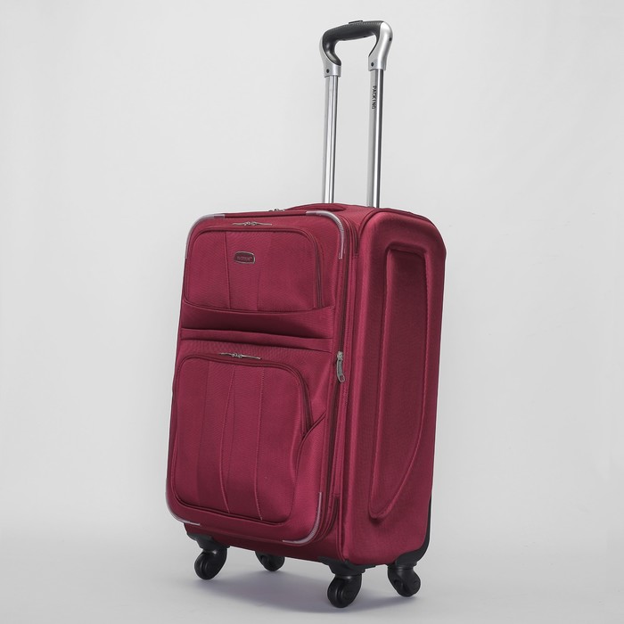 Чемодан средний с расширением, 24", 64 л, 1 отдел, 2 наружных кармана, 4 колеса, кодовый замок, цвет красный