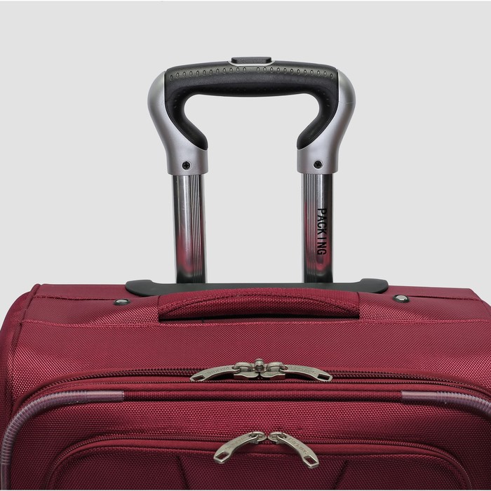 Чемодан средний с расширением, 24", 64 л, 1 отдел, 2 наружных кармана, 4 колеса, кодовый замок, цвет красный