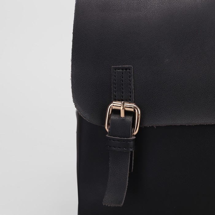 Рюкзак молодёжный, отдел на кнопке, наружный карман, цвет чёрный