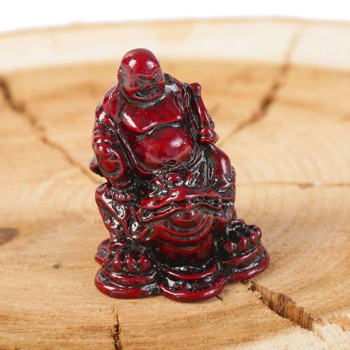 Нэцкэ полистоун "Хотей на жабе" 5х3,5х3,5 см