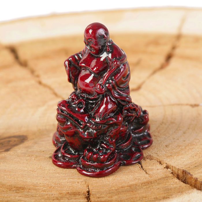 Нэцкэ полистоун "Хотей на жабе" 5х3,5х3,5 см