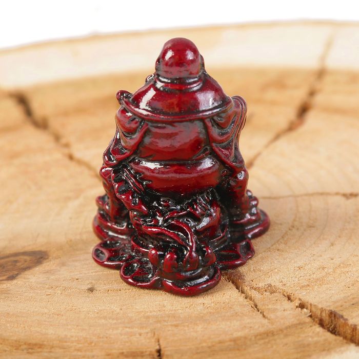 Нэцкэ полистоун "Хотей на жабе" 5х3,5х3,5 см