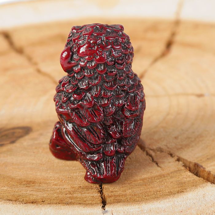 Нэцкэ полистоун "Сова на бревне" 5х3х3,5 см