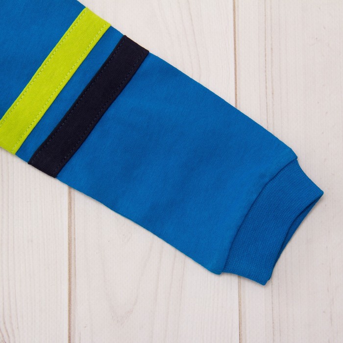 Пижама для мальчика, рост 80 см, цвет синий