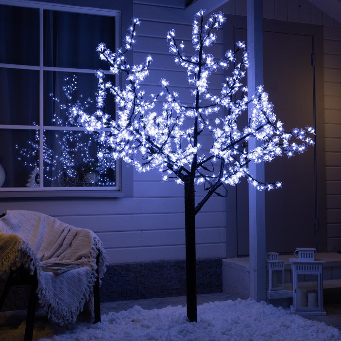 Светодиодное дерево «Баугиния» 2 м, 864 LED, постоянное свечение, 220 В, свечение белое светодиодное дерево плакучая ива 2 5 м 1728 led постоянное свечение 220 в свечение зелёное