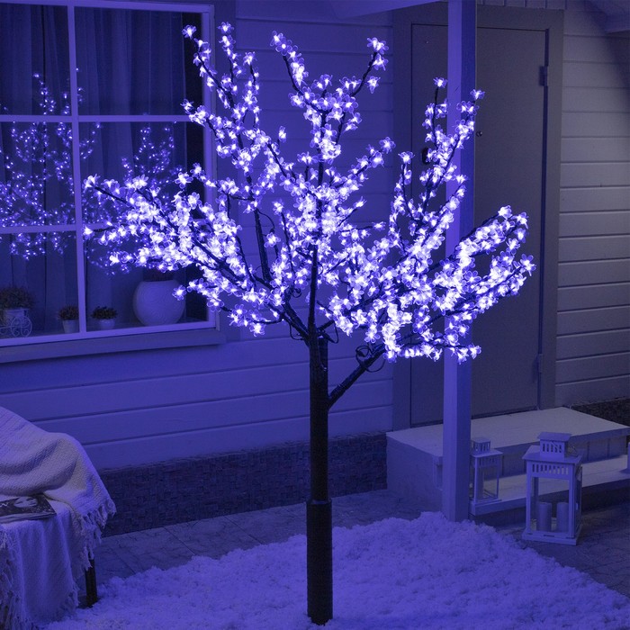 Светодиодное дерево «Баугиния» 2 м, 864 LED, постоянное свечение, 220 В, свечение мульти (RGB) светодиодное дерево баугиния 2 м 864 led постоянное свечение 220 в свечение белое