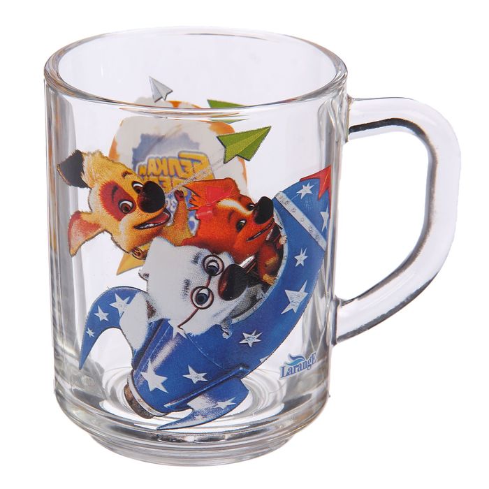 Набор посуды "Озорная семейка на ракете", 4 предмета: тарелка 19 см, кружка 210 мл, салатник 13 см 250 мл, стакан 230 мл