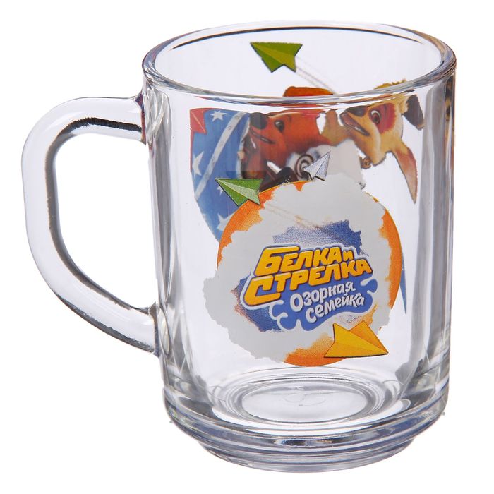 Набор посуды "Озорная семейка на ракете", 4 предмета: тарелка 19 см, кружка 210 мл, салатник 13 см 250 мл, стакан 230 мл