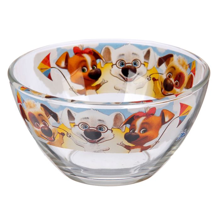 Набор посуды "Озорная семейка на скейте", 4 предмета: тарелка 19 см, кружка 210 мл, салатник 13 см 250 мл, стакан 230 мл