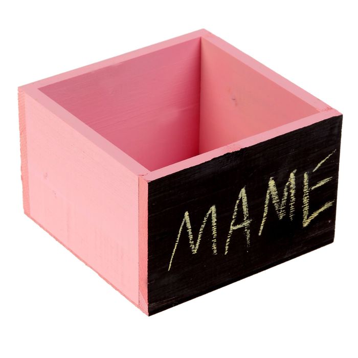 Ящик 15 х 15 х 10 см, розовый с мелованной стороной