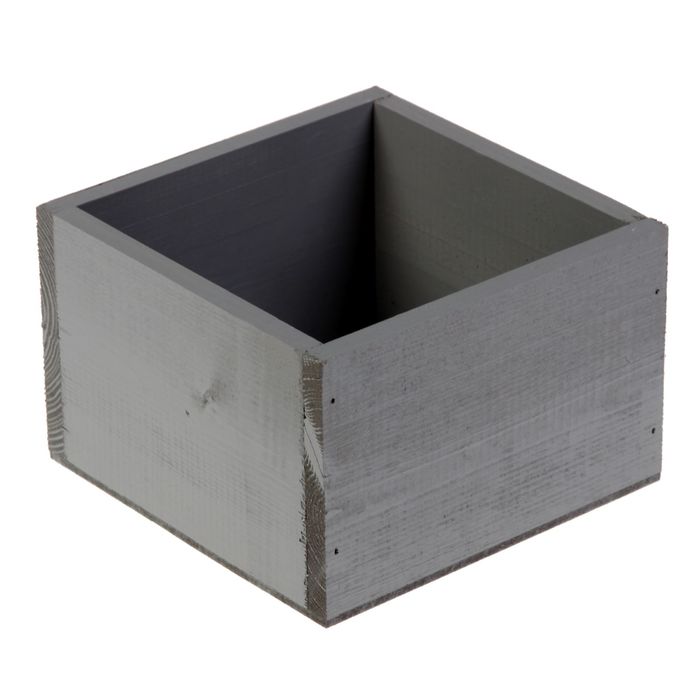 Ящик 15 х 15 х 10 см, светло-серый с мелованной стороной