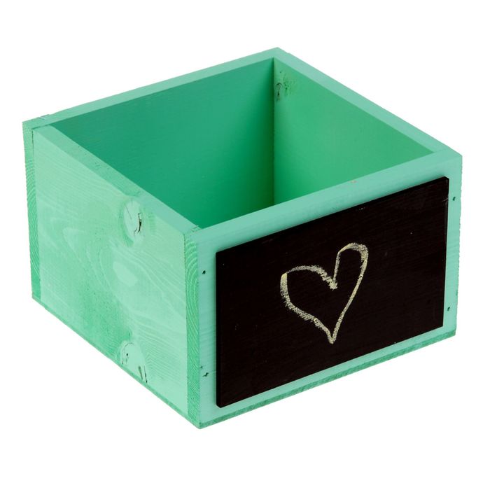 Ящик "Тифани" 15 х 15 см, с мелованной вставкой 8 х 13 см