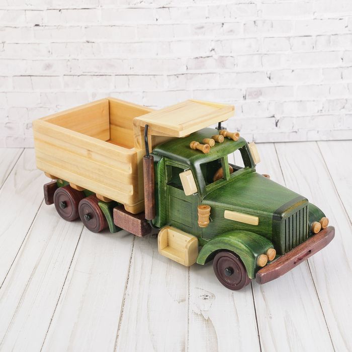 Сувенир дерево "Ретро. Самосвал" 13,5х30,5х11,5 см