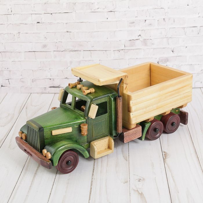 Сувенир дерево "Ретро. Самосвал" 13,5х30,5х11,5 см