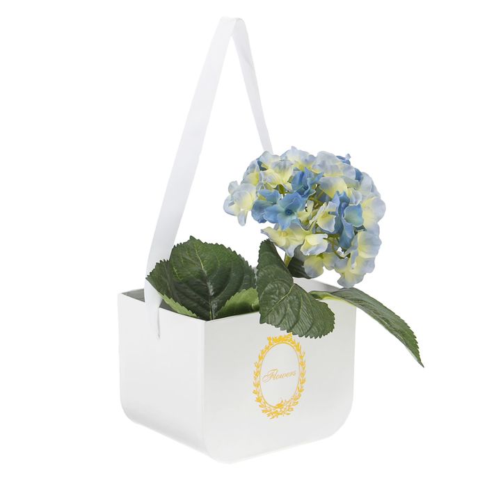 Переноска для цветов, цвет белый, 12 х 16 х 13 см