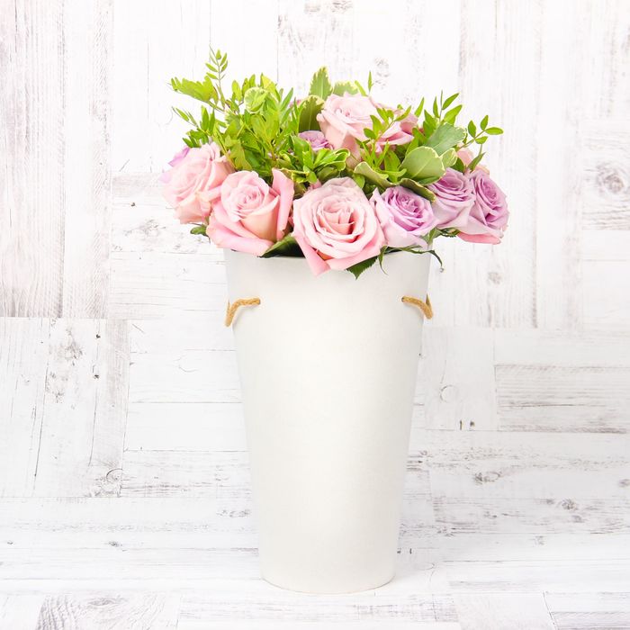 Переноска для цветов, белый, 19 х 19 х 31 см