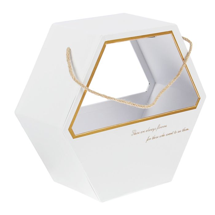 Переноска для цветов, белый, 22 х 22 х 10 см