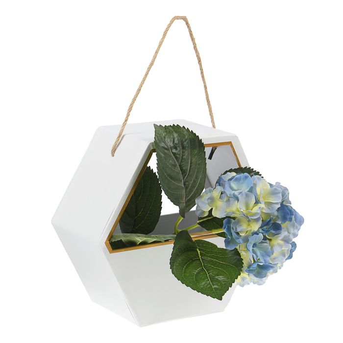 Переноска для цветов, белый, 22 х 22 х 10 см