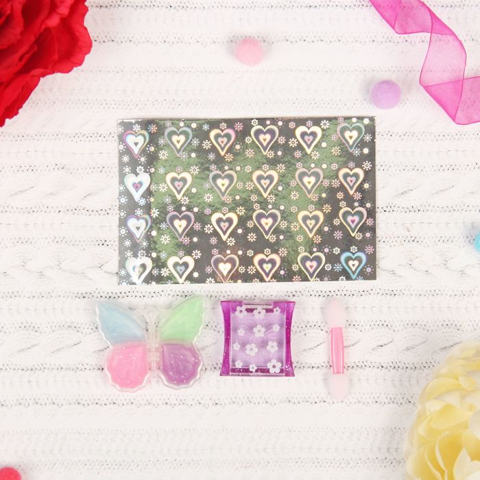 Набор косметики для девочки блеск для губ 1,2 гр, тени 0,4 гр + аппликатор