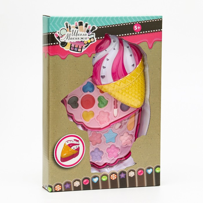 Набор косметики для девочки тени с блестками 8 цветов по 0,7 гр, блеск для губ 0,6 гр, 2 помады по 0