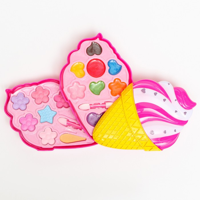 Набор косметики для девочки тени с блестками 8 цветов по 0,7 гр, блеск для губ 0,6 гр, 2 помады по 0