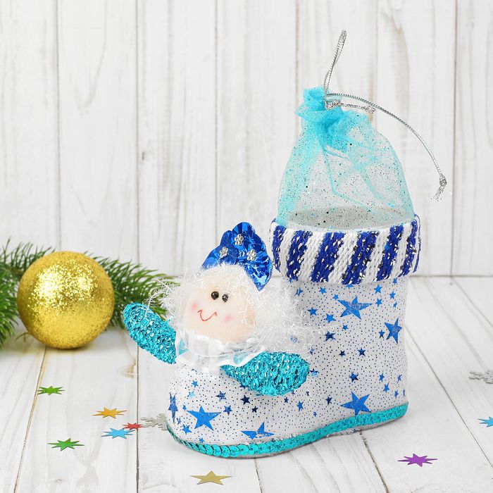 Конфетница "Ботинок" Снегурочка, вместимость 150 грамм