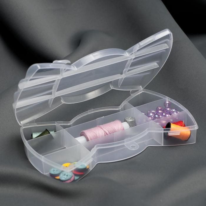 Органайзер для рукоделия "Конфетка", 9 отделений, 18*11*3см, цвет прозрачный