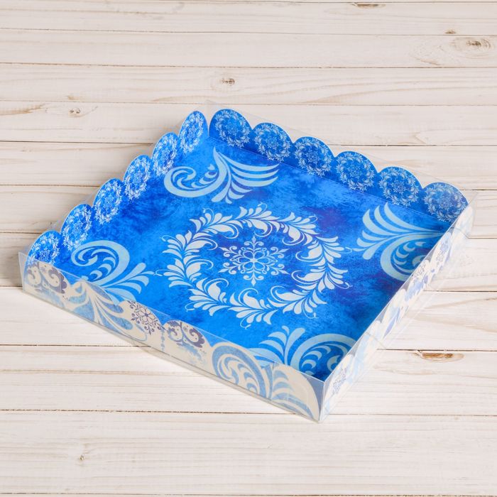 Коробка для кондитерских изделий с PVC крышкой «Пусть все мечты исполнятся», 21 х 21 х 3 см