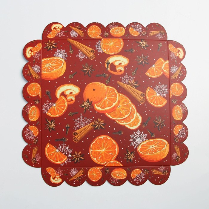 Коробка для кондитерских изделий с PVC крышкой «Аромат уюта», 21 х 21 х 3 см