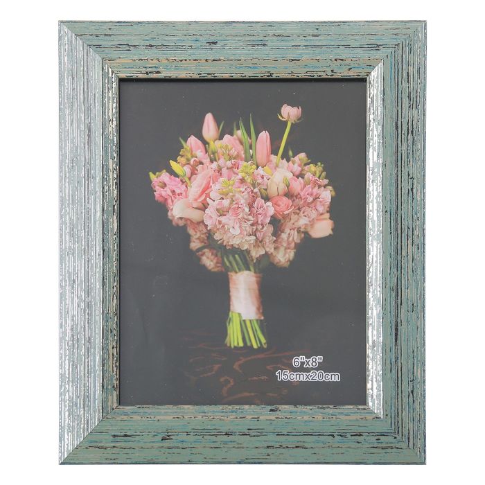 Фоторамка пластик 15х20 см "Милагрес" голубая состаренная