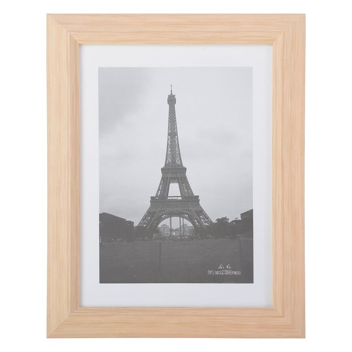 Фоторамка пластик формат А4 "Выбеленный бук"