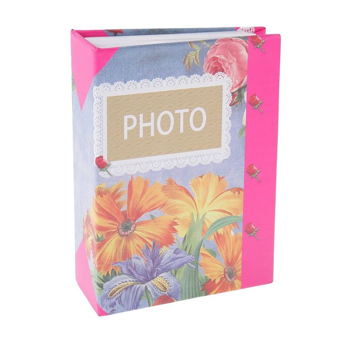 Фотоальбом на 96 фото 10х15 см "Цветочная феерия" 16,5х12,5х5 см