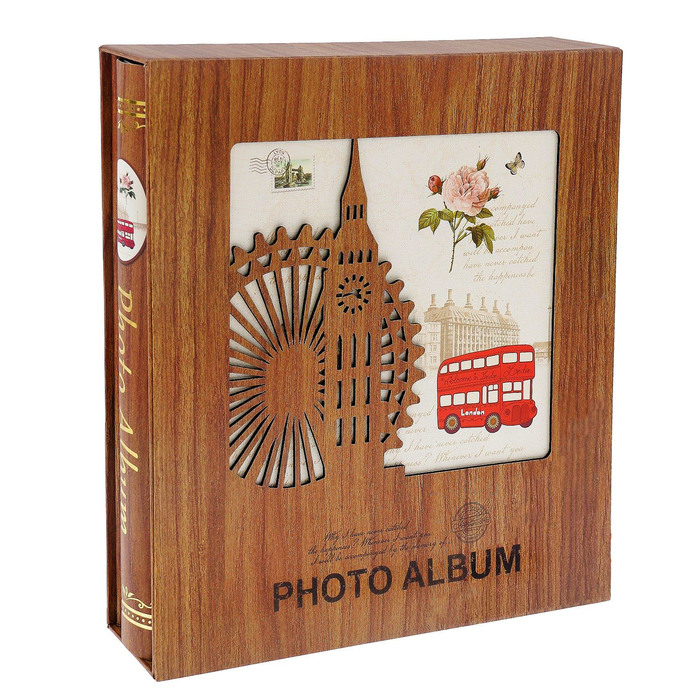 Фотоальбом магнитный 40 листов "Башня" в коробке МИКС 30х27,5х5,5 см