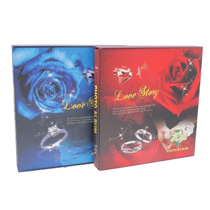 Фотоальбом магнитный 20 листов "Кольцо с бриллиантом" в коробке МИКС 34х32х5 см