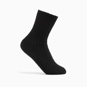 Носки мужские тёплые, цвет чёрный, размер 29
