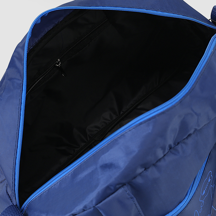 Сумка спортивная 46*20*26, 1 отд на молнии, кошки синий/голубой