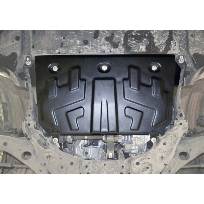 Защита картера и КПП АвтоБРОНЯ для Mazda 3 (V - 1.5; 1.6; 2.0) 2013-н.в., крепеж в комплекте, сталь, 2 мм, 111.03823.1