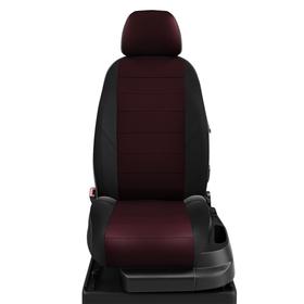 

Авточехлы для Renault Megane 1 с 1996-2003г, 40/60, жаккард, креп, чёрный, красная точка